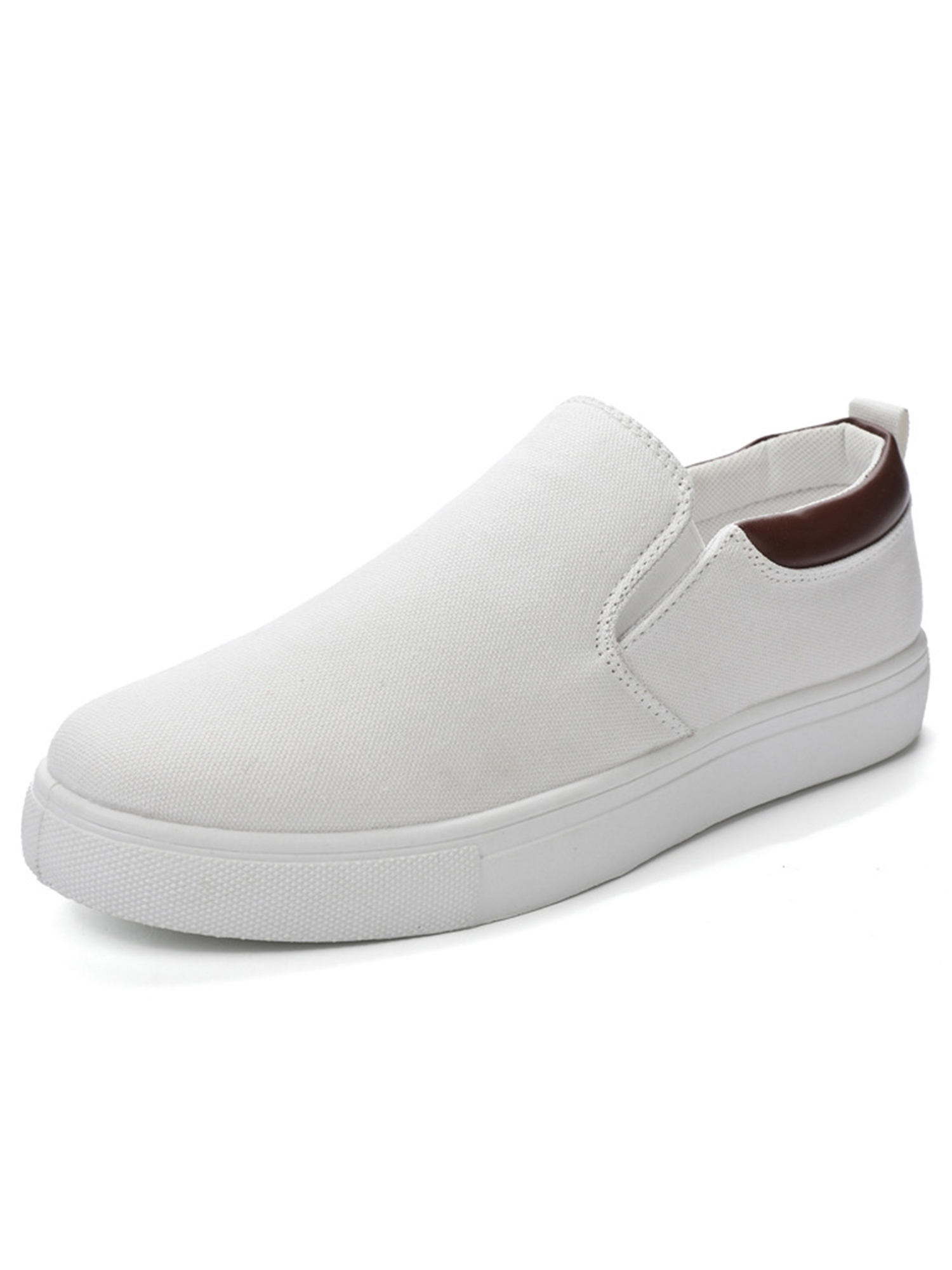 SIMANLAN Mens Comfort Slip On Canvas Shoes Non-Slip Lightweight Low Top ...