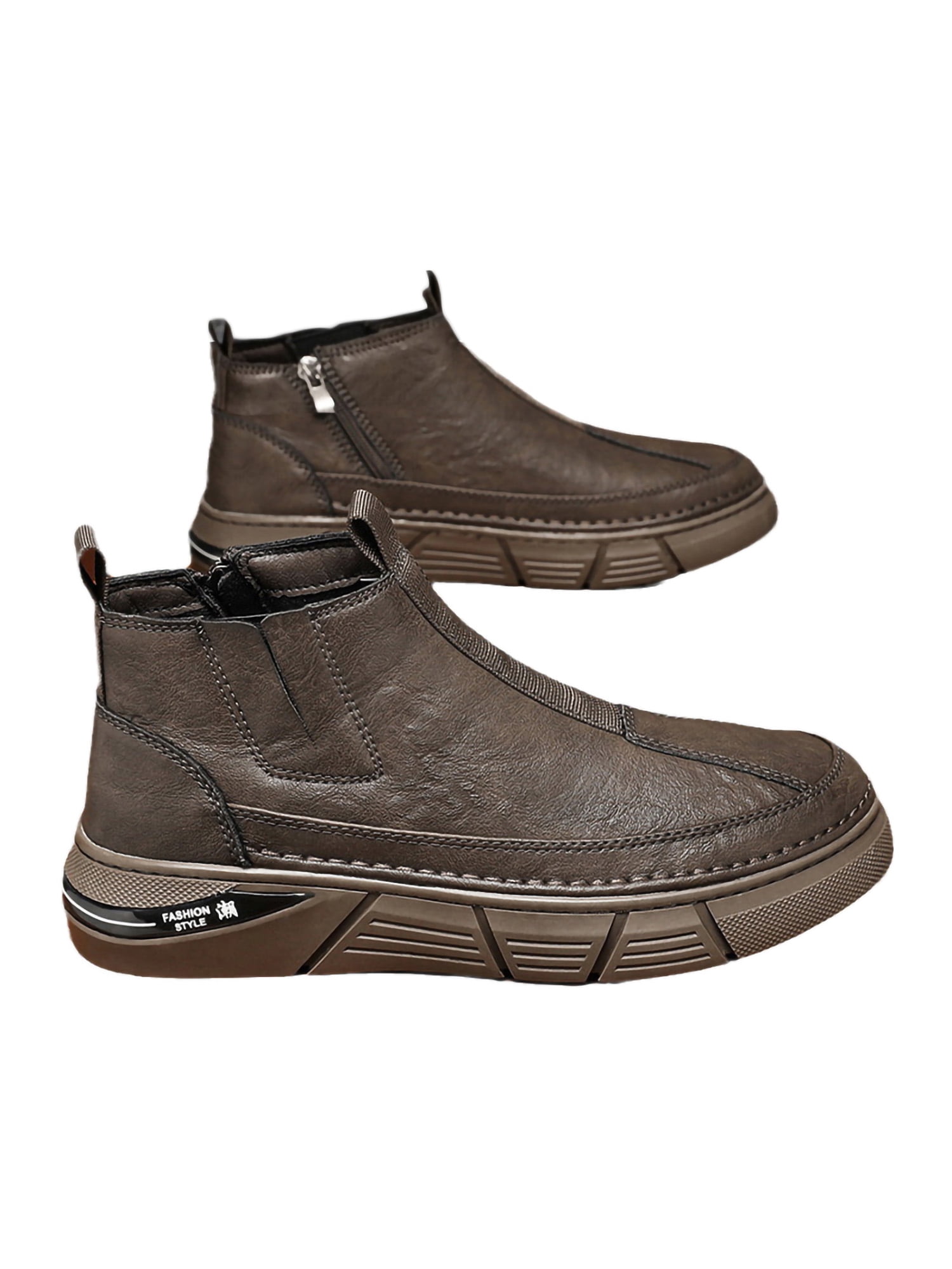 SIMANLAN Mens Dress Boot Casual Ankle Boots Zip Up Booties Men NonSlip