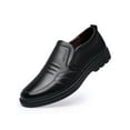 thumbnail image 1 of SIMANLAN Mens Loafers Round Toe Dress Shoes Slip On Business Breathable Formal Low Top Black 7, 1 of 9