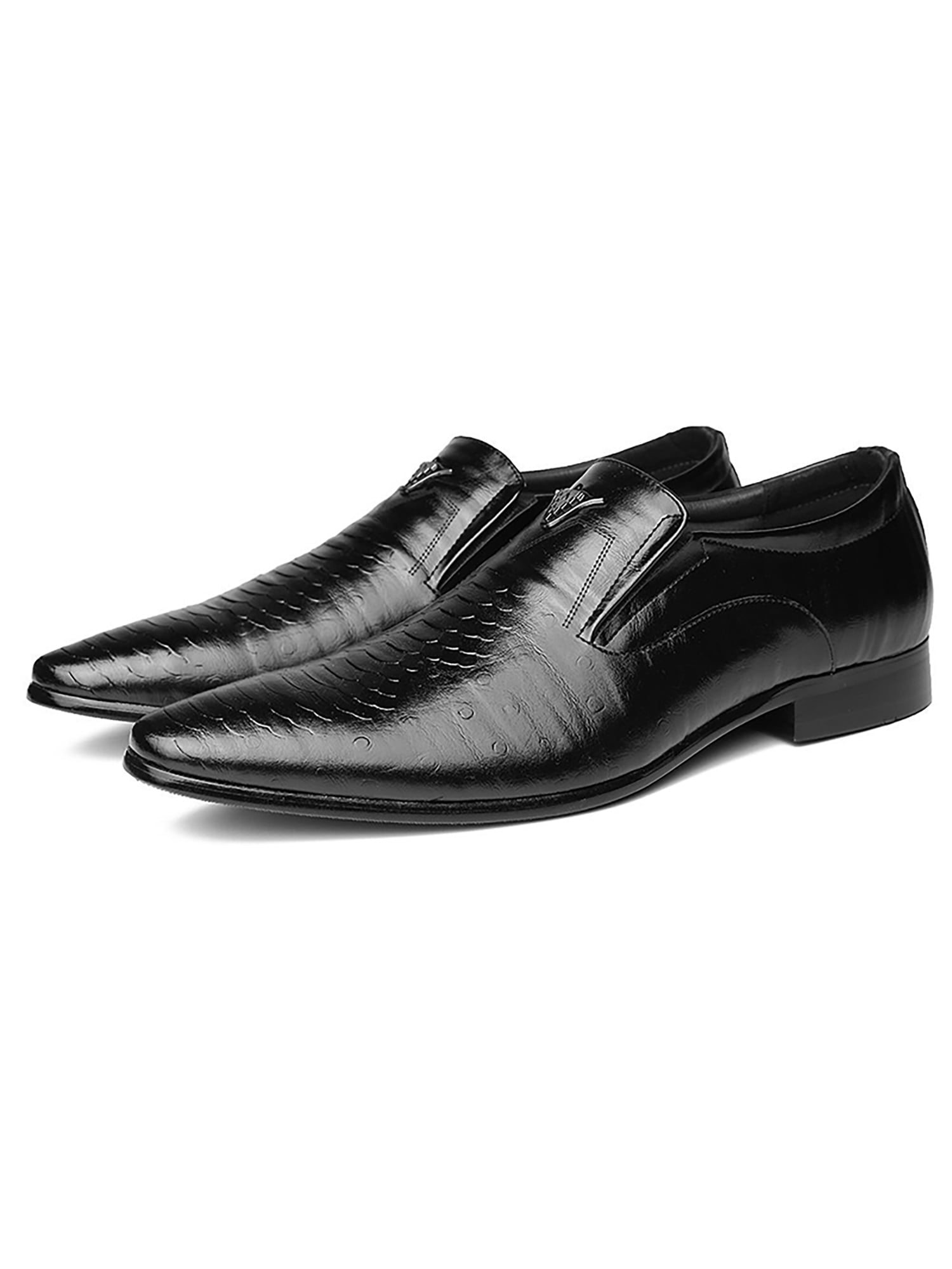SIMANLAN Mens Loafers Slip On Dress Shoes Square Toe Oxfords Driving ...