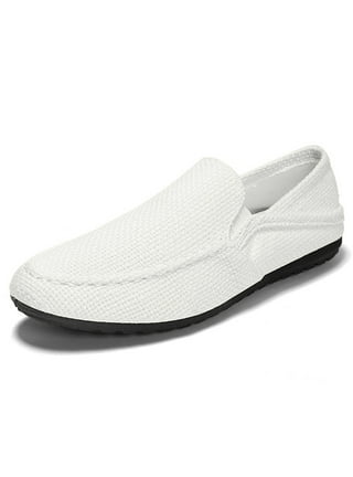 NORTY Brix Mens Loafers Adult Male Driver Mocs Dress Shoes White 9.5 