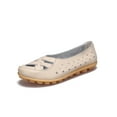 thumbnail image 1 of SIMANLAN Shoes for Womens Casual Flat Boat Shoes Driving Non Slip Moccasins Slip On Wide Width Flats  Beige 6, 1 of 8