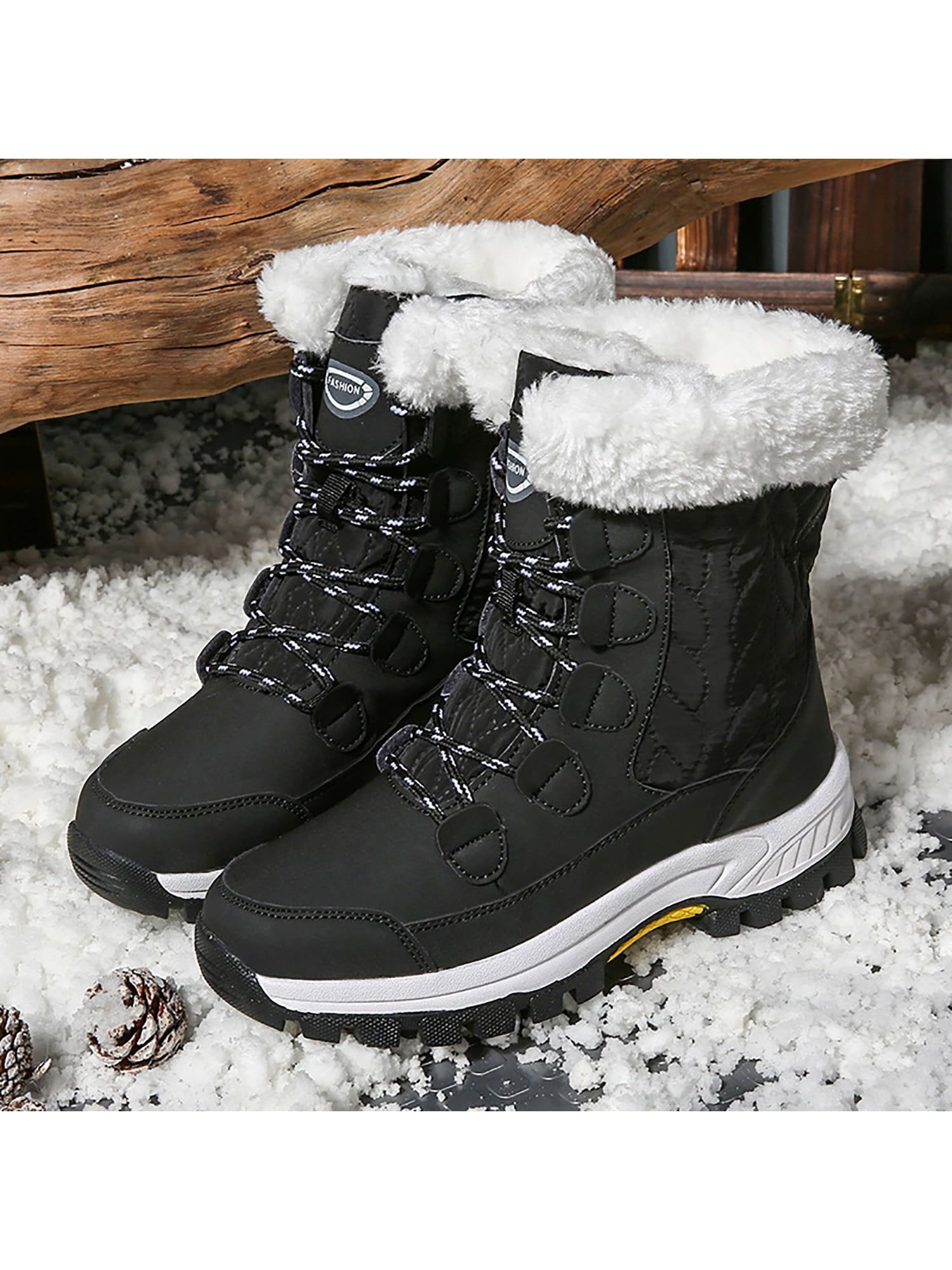 SIMANLAN Snow Boots for Women Nonslip Snow boots Winter Boots Warm Faux Fur Linning Outdoor