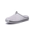 thumbnail image 1 of SIMANLAN Unisex Garden Clogs Shoes Summer Water Shoes Slip On Beach Sandals White Size 10, 1 of 7