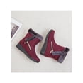 thumbnail image 1 of SIMANLAN Warm Faux Fur Lined Winter Snow Boots Womens Anti-Slip Ankle Booties Suede Flat Shoes with Zip Size 11, 1 of 4