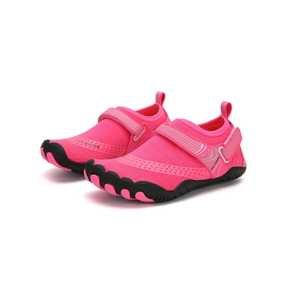 SIMANLAN Water Shoes for Men Women Quick-Dry Aqua Sock Barefoot for Beach Swim River Pool Lake Hiking Kayaking Surfing Rose Red 9