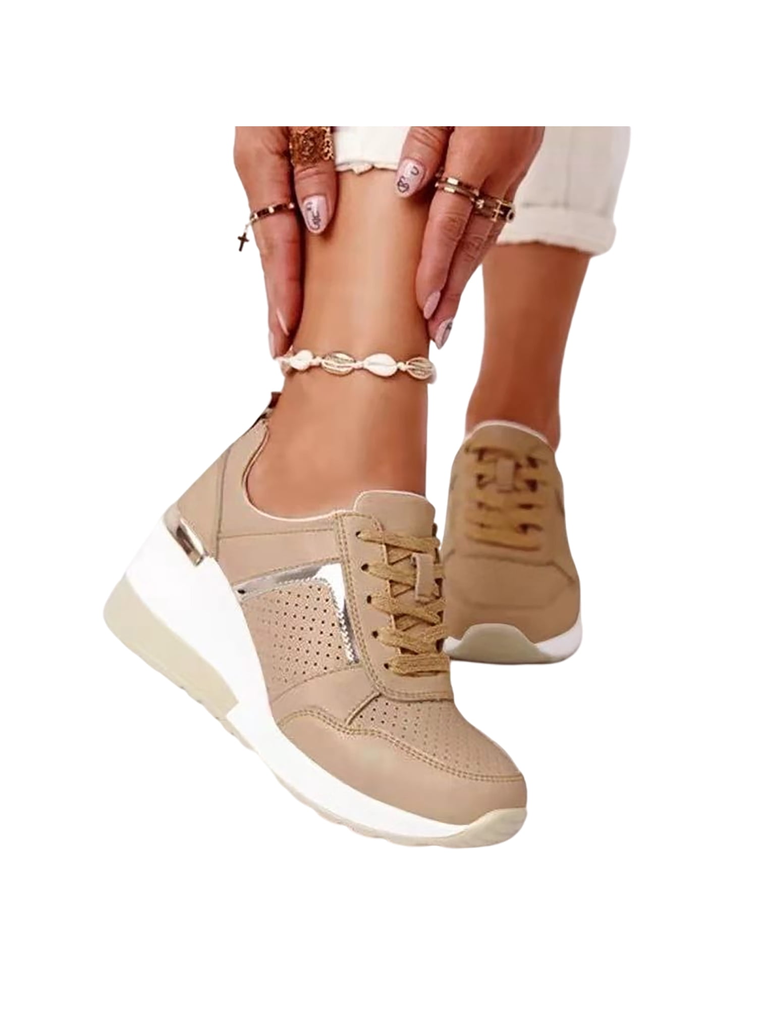 Wedge Sneakers Wedge Platform Trainers Cestfini Women's High Heel