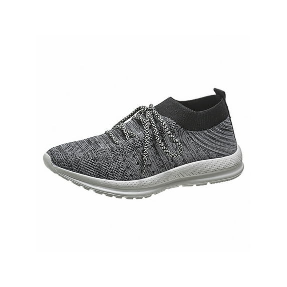 SIMANLAN White Sneakers for Women Lace Up Shoes Wide Width Running Athletic Shoes Comfort Trainers Non Slip Black Gray 9