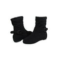 thumbnail image 1 of SIMANLAN Women Boots Mid Calf Buckle Strap Side Zip Autumn Winter Boots Womens Casual Shoes Black 9, 1 of 5