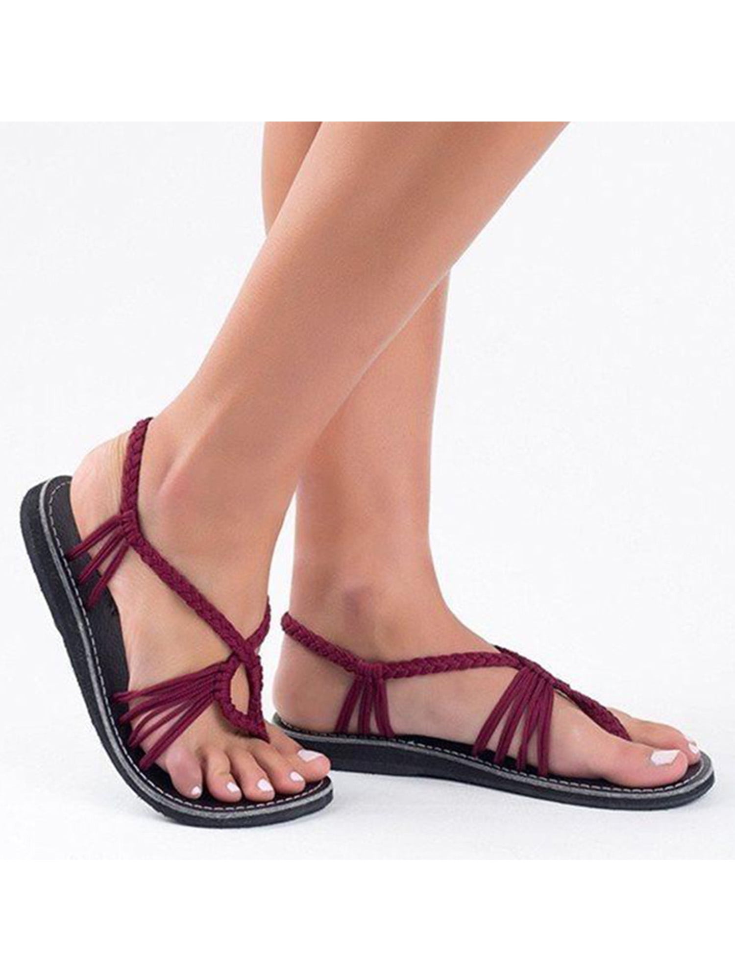 SIMANLAN Women Flip Flops Open Toe Slip On Beach Sandals Casual