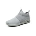 thumbnail image 1 of SIMANLAN Women Men Sneakers Slip on Shoes Casual Mesh Sneaker Athletic Running Shoes Sport Lightweight Trainer Shoes Wide Width Sneakers Grey 10.5, 1 of 9