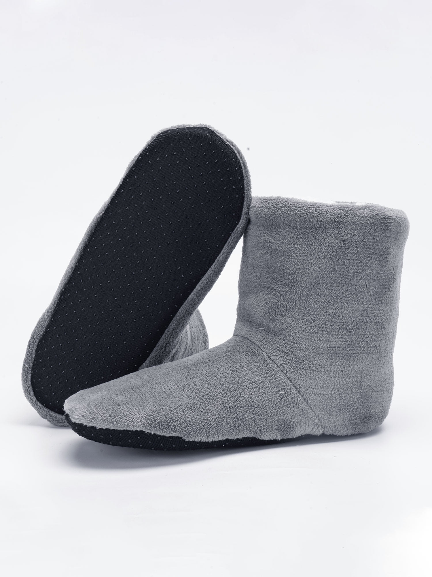 Mens fur lined slipper deals boots