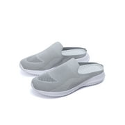 SIMANLAN Women Slip on Mule Sneakers Breathable Backless Walking Shoes Casual Sandals