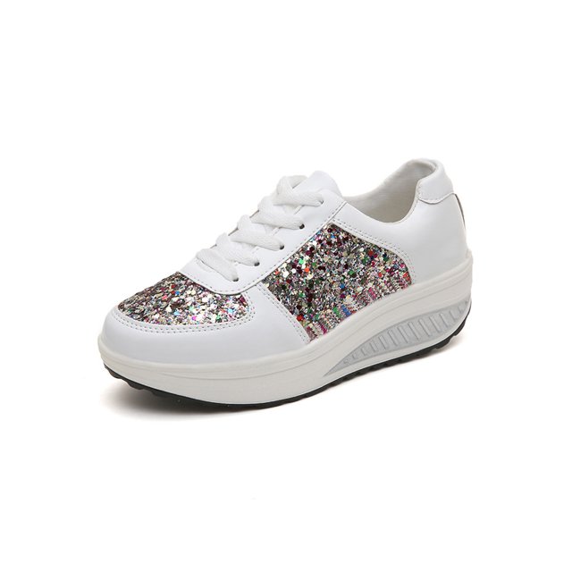 SIMANLAN Women Sneakers Wedge Trainers Platform Walking Shoes Womens