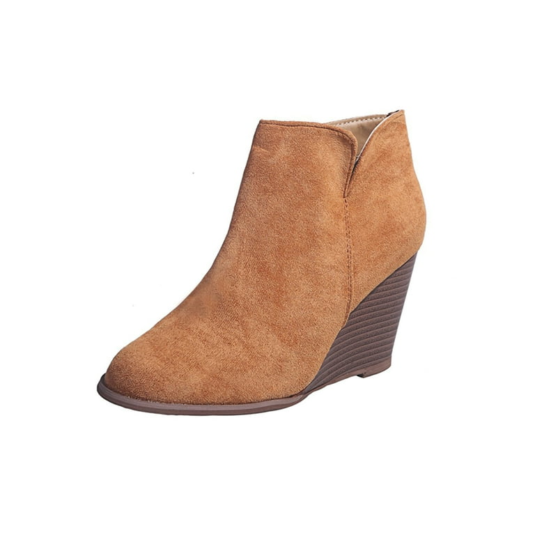 Casual wedge sale booties