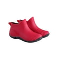 thumbnail image 1 of SIMANLAN Women's Ankle Rain Boots Waterproof Garden Shoes Anti-Slip Rain Shoes Rubber Sole Deck Boots Size 5-7.5 Red-2 7.5, 1 of 6