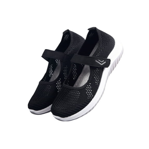 SIMANLAN Women's Casual Walking Sneakers Lightweight Breathable Flat Mary Jane Shoes Size 4-10