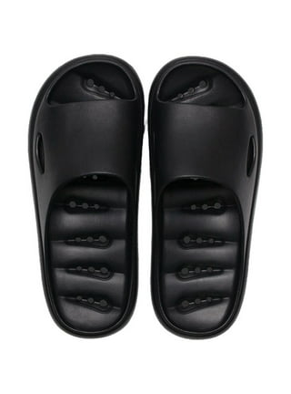  FNEKER Universal Quick-drying Thickened Non-slip Sandals  Shower Slippers Open Toe House Shoes for Pool, Beach, Gym, Indoor and  Outdoor Floor Sandals (Black, numeric_5_point_5)