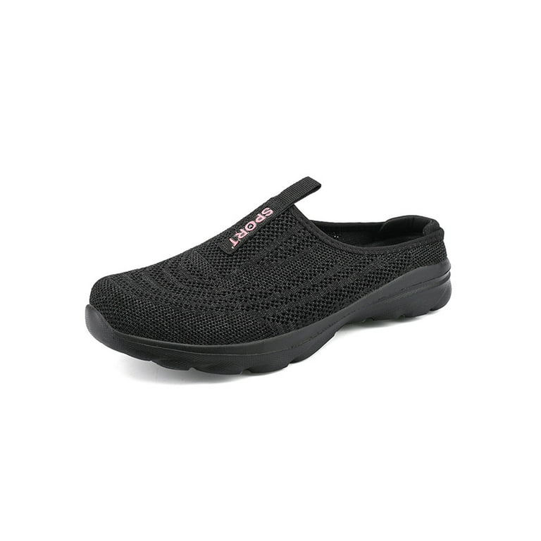 SIMANLAN Women's Mules Shoes Slip on Sneakers Flats Platform