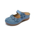thumbnail image 1 of SIMANLAN Womens Casual Shoes Closed Toe Slides Summer Wedge Sandals Ladies Fashion Slide Slippers Women Slip On Royal Blue 6, 1 of 2