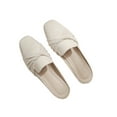 thumbnail image 1 of SIMANLAN Womens Closed Toe Mules Flat Shoes Casual Slip On Loafers Apricot Size 10, 1 of 9
