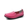 thumbnail image 1 of SIMANLAN Womens Flats Slip On Loafers Round Toe Leather Shoes Women Non-slip Casual Shoe Ladies Lightweight Peach Pink 9, 1 of 6
