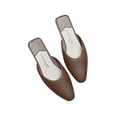 thumbnail image 1 of SIMANLAN Womens Mules Closed Pointed Toe Slip On Loafer Slides Backless Shoes Brown Size 5.5, 1 of 6