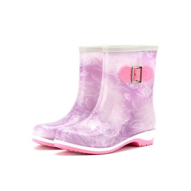 Womens Rain Boots Hardwearing Anti Slip On Waterproof Non Slip Cement ...
