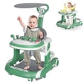 thumbnail image 1 of SIMANLI 5 in 1 Folding Baby Walker Adjustable Height & Speed, Kids Baby Walker with Wheels & Music Toys for Girls Boys, Green, 1 of 12