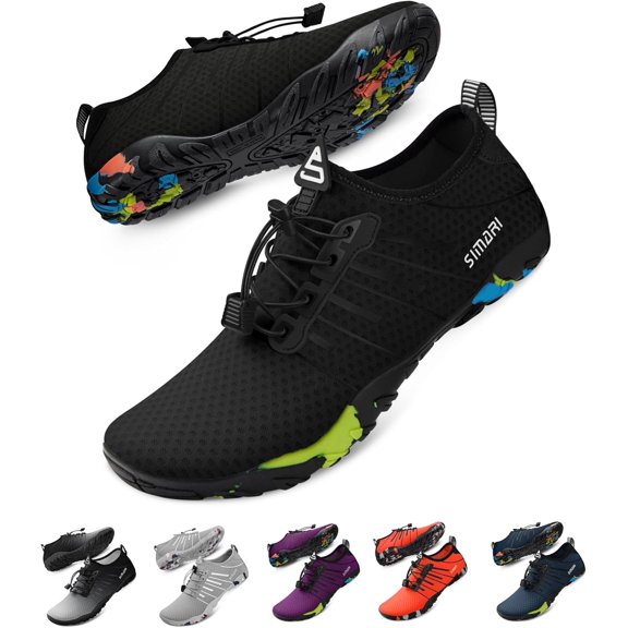SIMARI Water Shoes for Women Men - Barefoot Quick-Dry Aqua Socks | Lightweight Swim Shoes for Surfing, Swimming, Beach Sports, Kayaking, Diving | Non-Slip Design