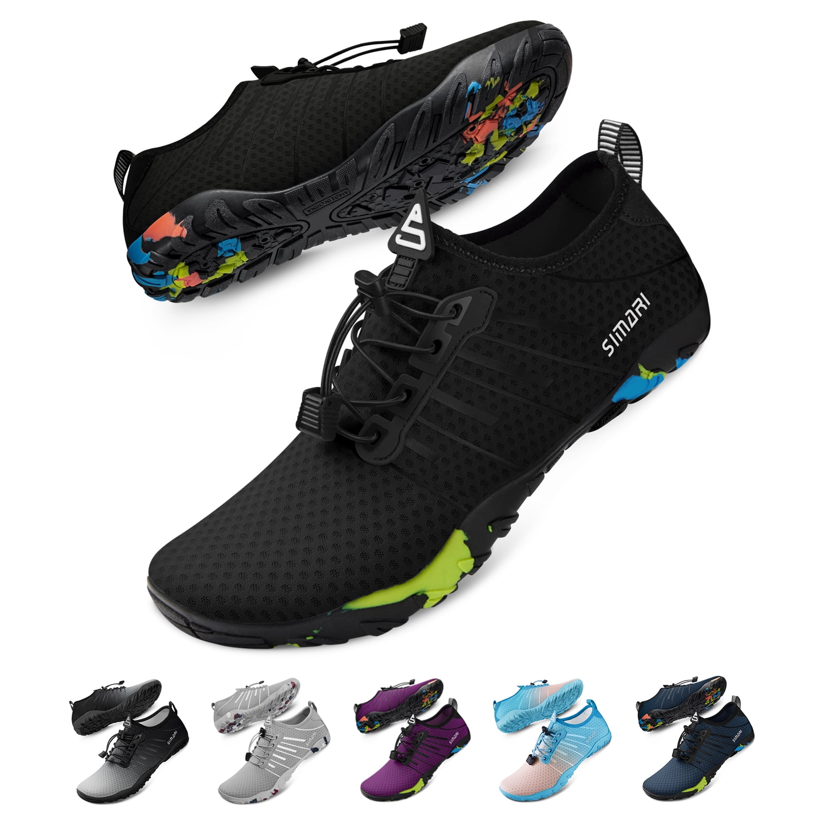 SIMARI Water Shoes for Women Men - Barefoot Quick-Dry Aqua Socks | Lightweight Swim Shoes for Surfing, Swimming, Beach Sports, Kayaking, Diving | Non-Slip Design