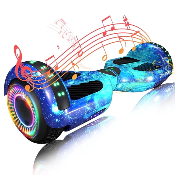SIMATE 6.5" Hoverboard for Kids,Ages 6+,3 Speed Modes,7.5mph & 7.5 Miles Self-Balancing Wheel Scooter