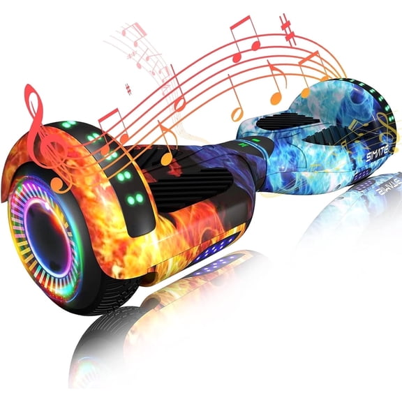 SIMATE 6.5" Hoverboard for Kids，Ages 6+,3 Speed Modes,7.5mph & 7.5 Miles Self-Balancing Wheel Scooter
