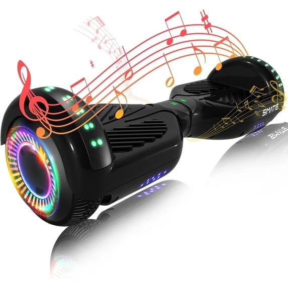 SIMATE 6.5" Hoverboard for Kids,Ages 6+,3 Speed Modes,7.5mph & 7.5 Miles Self-Balancing Wheel Scooter