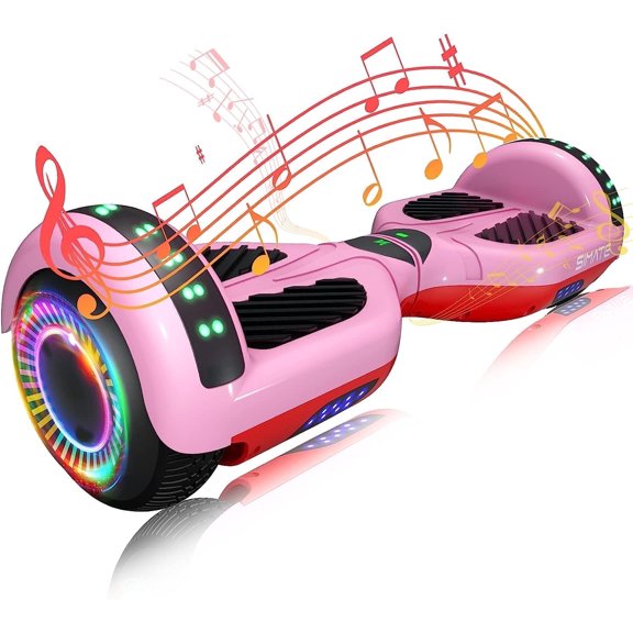SIMATE 6.5" Hoverboard for Kids,Ages 6+,3 Speed Modes,7.5mph & 7.5 Miles Self-Balancing Wheel Scooter