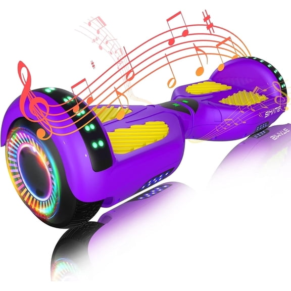 SIMATE 6.5" Hoverboard for Kids,Ages 6+,3 Speed Modes,7.5mph & 7.5 Miles Self-Balancing Wheel Scooter
