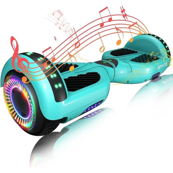 SIMATE 6.5" Hoverboard for Kids,Ages 6+,3 Speed Modes,7.5mph & 7.5 Miles Self-Balancing Wheel Scooter