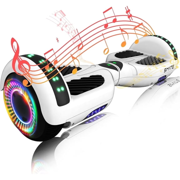 SIMATE 6.5" Hoverboard for Kids,Ages 6+,3 Speed Modes,7.5mph & 7.5 Miles Self-Balancing Wheel Scooter