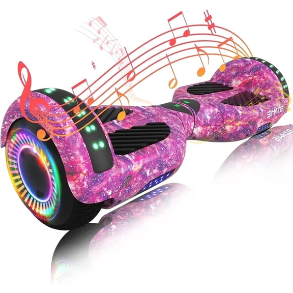 SIMATE 6.5" Hoverboard for Kids,Ages 6+,3 Speed Modes,7.5mph & 7.5 Miles Self-Balancing Wheel Scooter