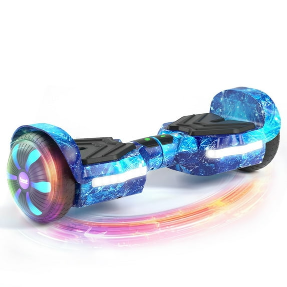 SIMATE Hoverboard for Kids Ages 6+,8.5mph & 8.5 Miles,300W, Self Balancing Scooter ,Bluetooth Speakers and LED Light