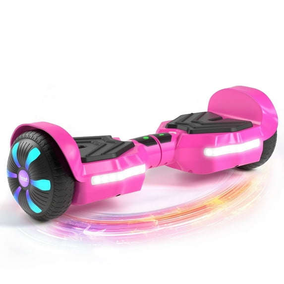 SIMATE 6.5" Hoverboard for Kids adults,Ages 6+,8.5 mph & 8.5 Miles,Self Balancing Wheel Scooter,Bluetooth Speakers and LED Light