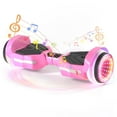 thumbnail image 1 of SIMATE Scooter for Kids Adults,Hoverboard with Colorful LED Light-Up Wheels, Bluetooth Speakers ,8.5 mph & 8.5 Miles,Safety Certification,Pink, 1 of 7