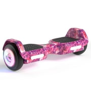SIMATE 6.5" Hoverboard for Kids Ages 6+,Bluetooth Speaker & LED Lights, 8.5mph & 8.5 Miles