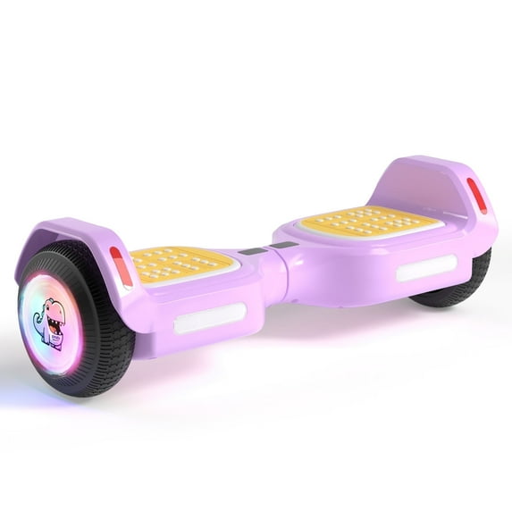SIMATE 6.5" Hoverboard for Kids Ages 6+,Bluetooth Speaker & LED Lights, 8.5mph & 8.5 Miles