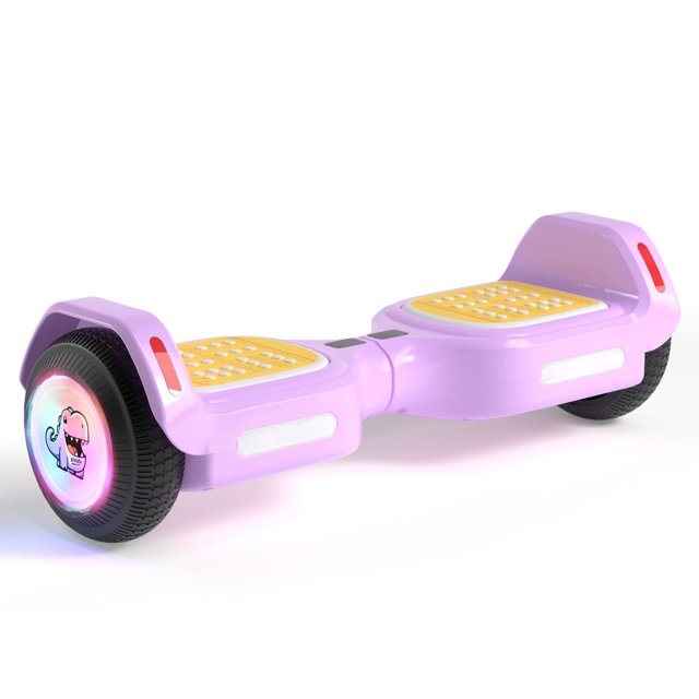 SIMATE 6.5" Hoverboard for Kids Ages 6+,Bluetooth Speaker & LED Lights, 8.5mph & 8.5 Miles