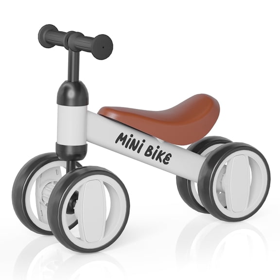 SIMATE Baby Balance Bike for 12-36 Months,Toddler balance bike with 4 Wheels,Indoor & Outdoor Bike Riding Toy, First B-day Gift