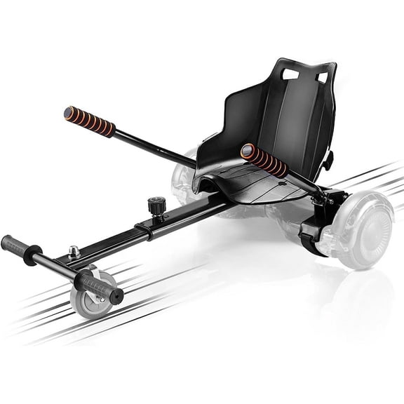 SIMATE Hoverboard Go Kart Seat Attachment for 6.5''-10'' Scooter for Kids 6+,  Adjustable Frame Length