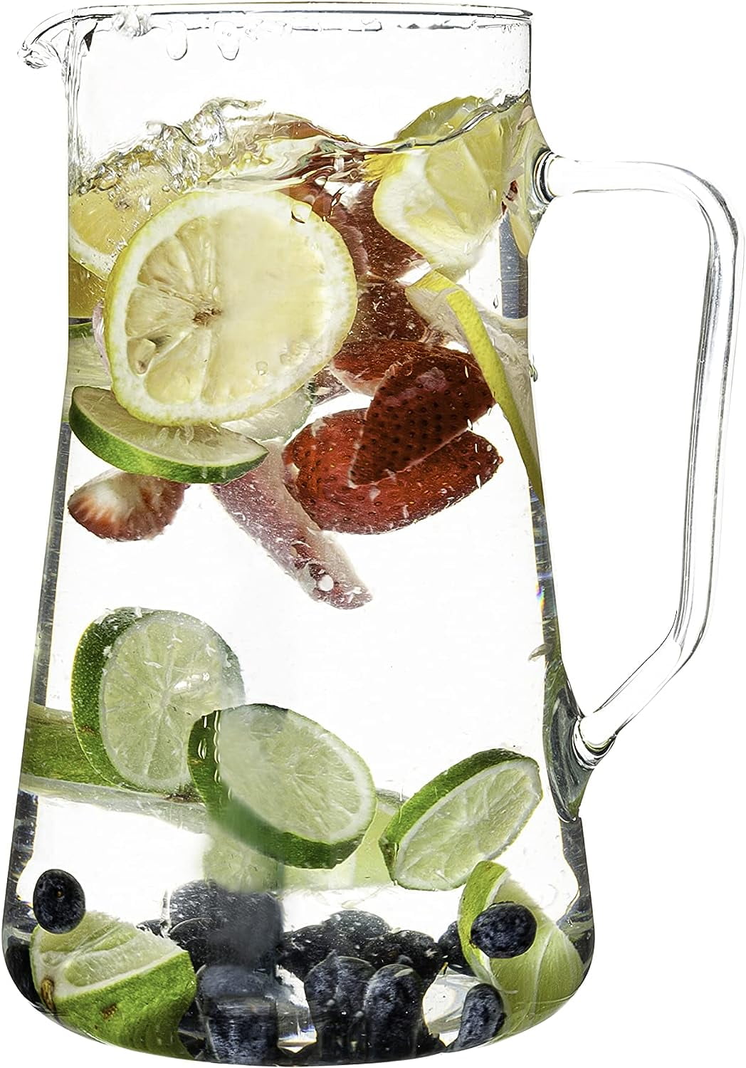 SIMAX 2.5-Qt Borosilicate Glass Pitcher with Spout & Handle for Water, Sangria & Iced Tea