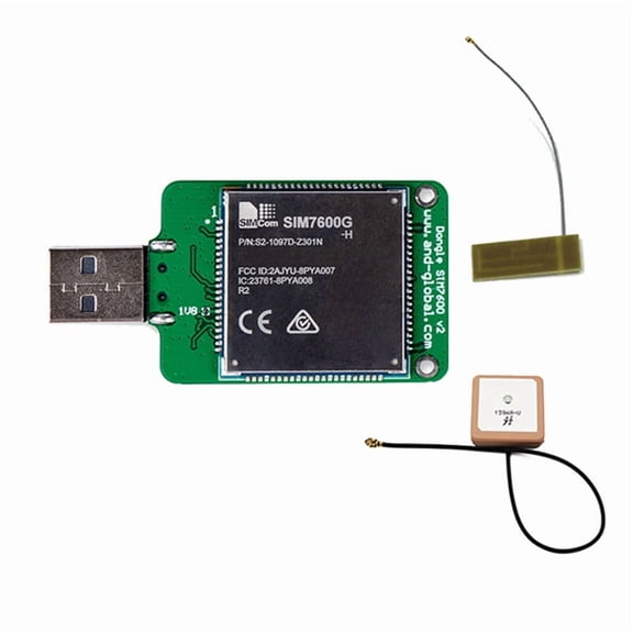 SIMCOM SIM7600G H USB Dongle+Antenna HSPA+ GSM GPRS EDGE UMTS LTE 4G Cat4 Module for SIM7600 SIM7500 SIM7600X-H Series,1 * USB Dongle Kit,Random Color
