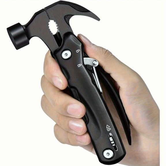 SIMDOO 12-in-1 Multi-Tool Hammer, Portable EDC Survival Gear with Knife Pliers Bottle Opener for Camping Hiking Outdoor